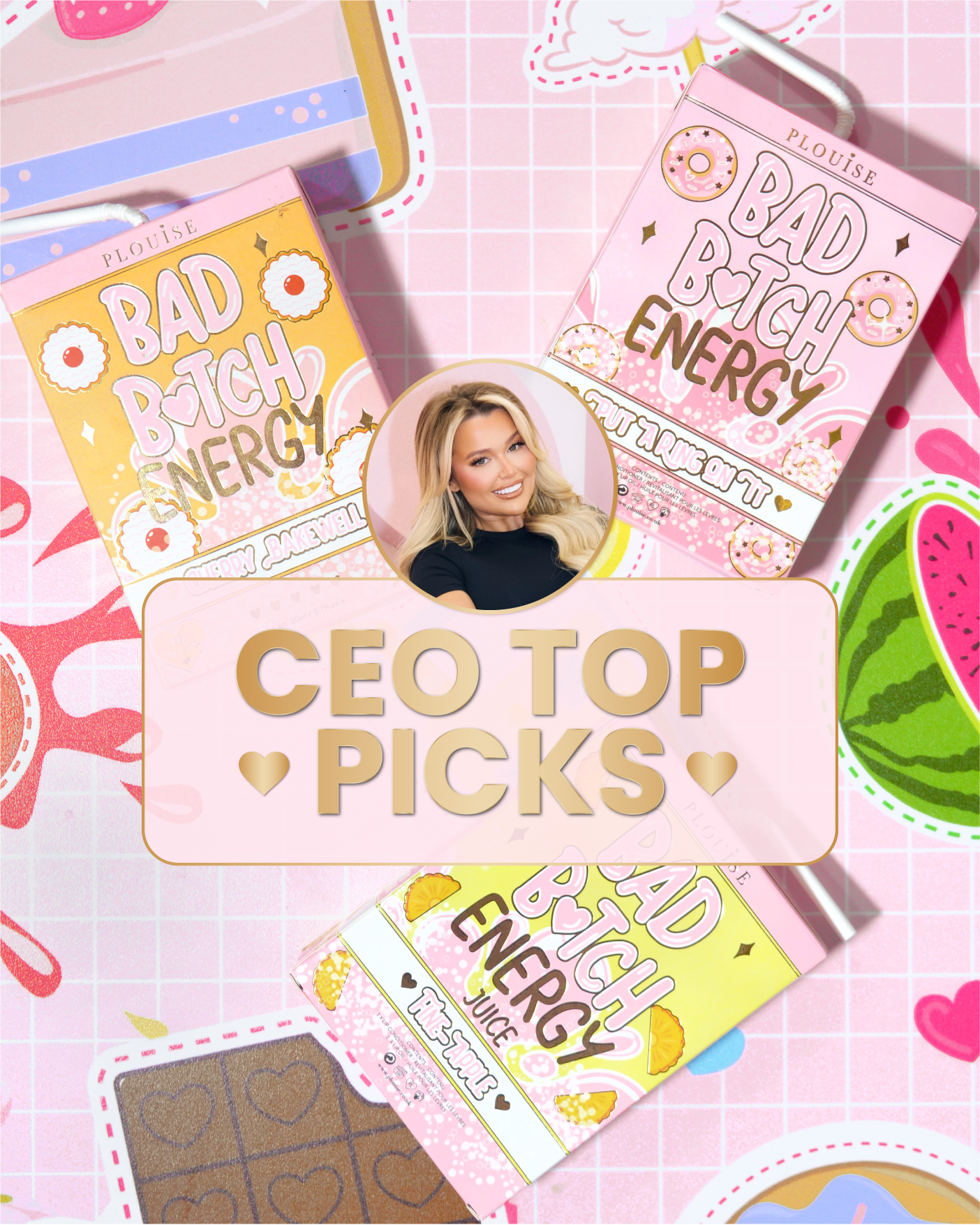 P.Louise Bad Bitch Energy Lip Duos - Hydrating Gloss Trio
