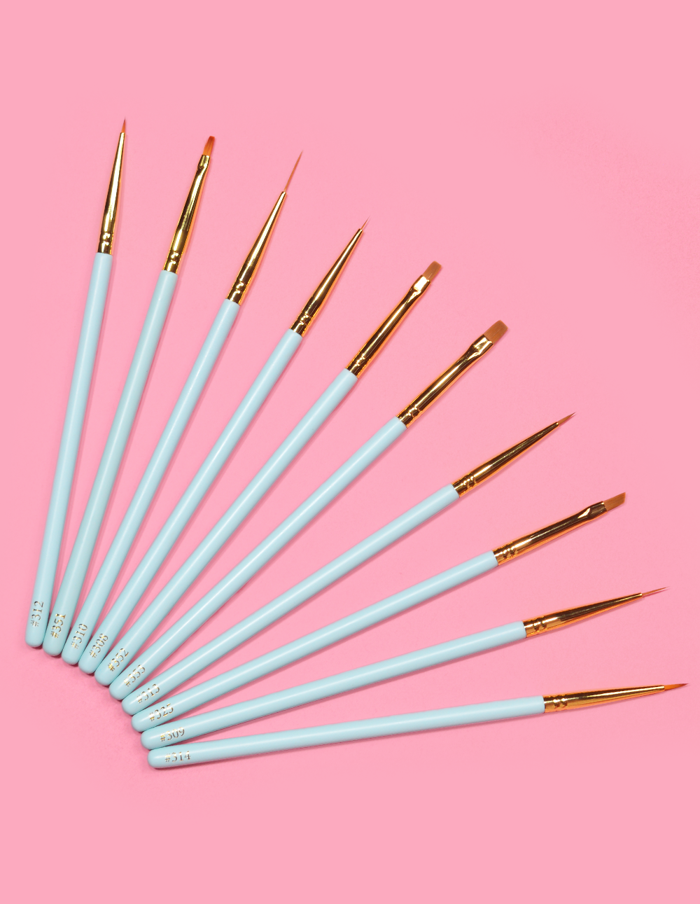 P.Louise 10-Piece Precision Eyeliner Brush Set for Pro Makeup