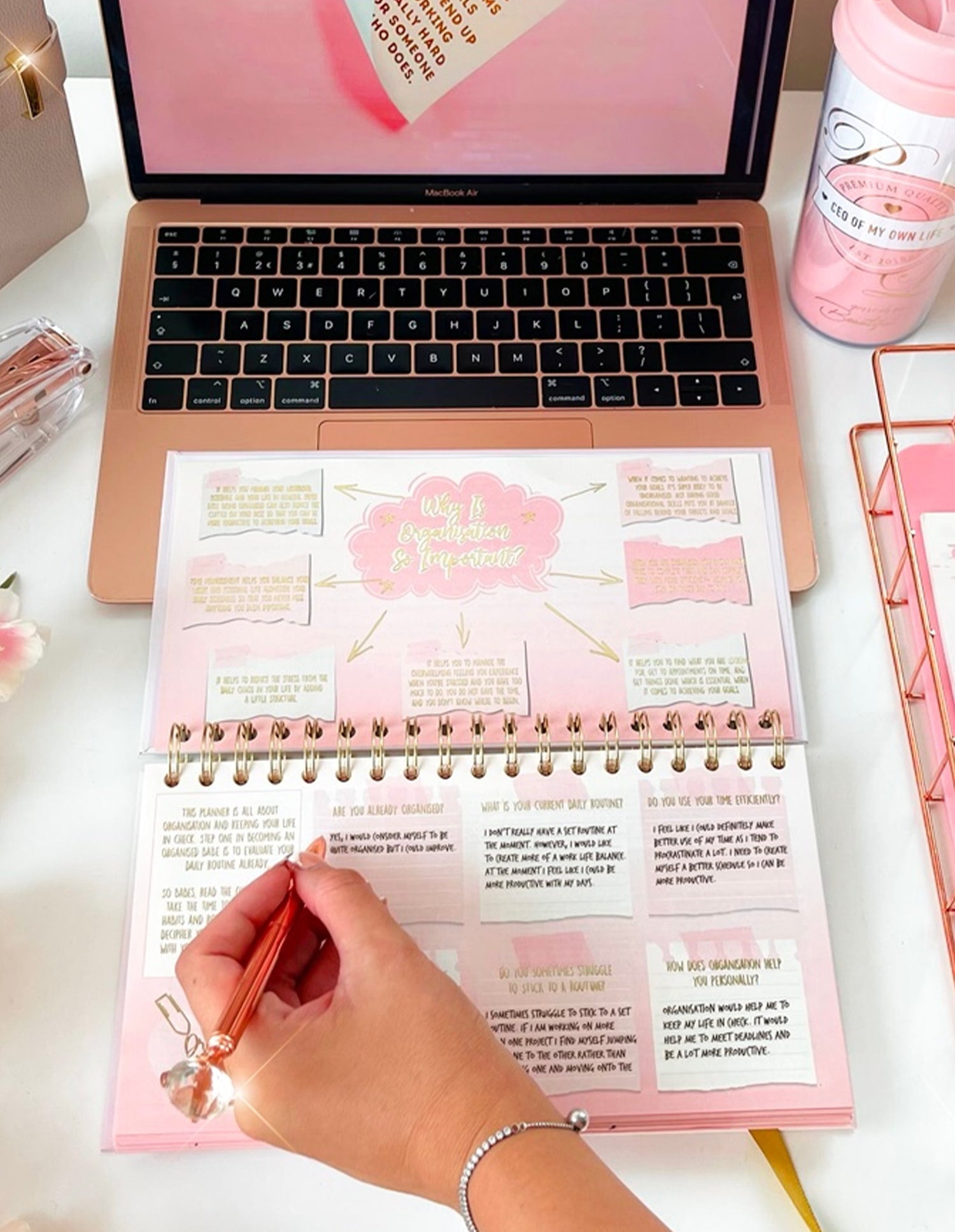 P.Louise Undated 3-Month Planner with Habit Tracker & Motivational Pages