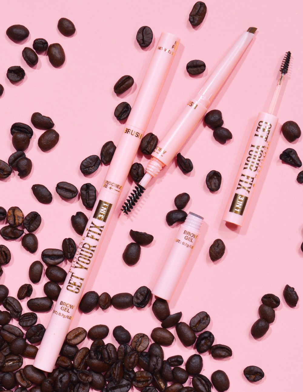 P.Louise 3-in-1 Eyebrow Pencil with Spoolie & Tint for Fluffy Brows
