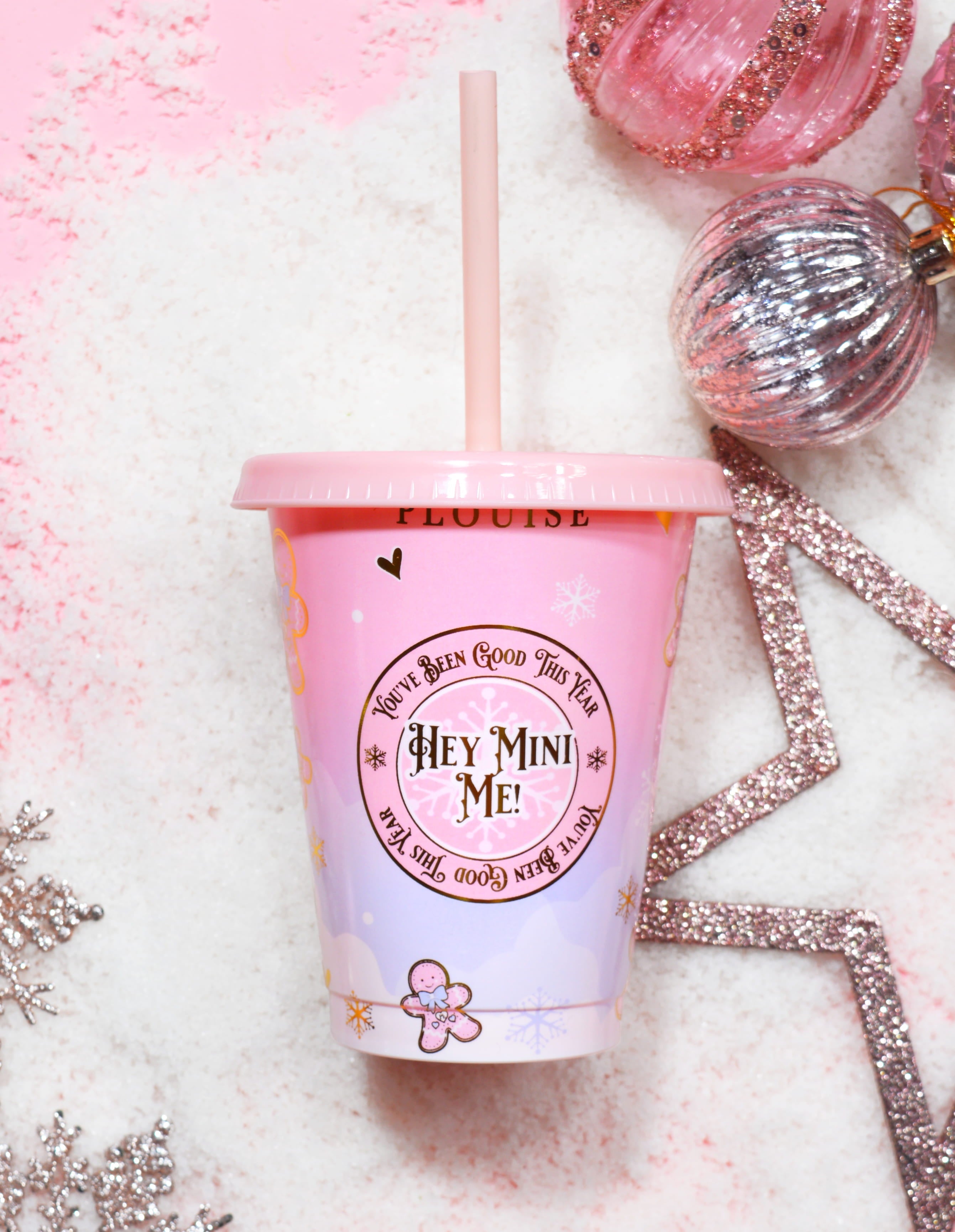 P.Louise Hey Mini Me Pink Lilac Tumbler with Straw - 473ml