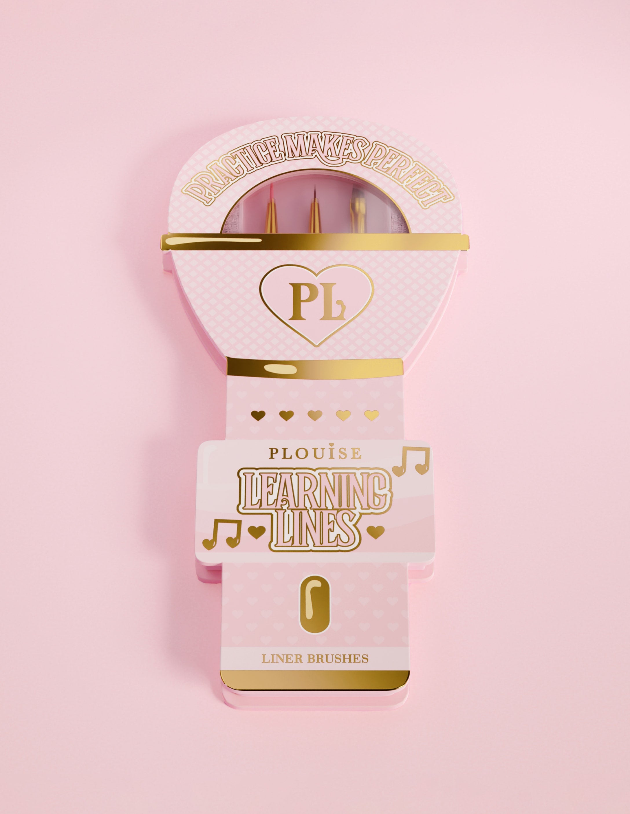 P.Louise Makeup Liner Brush Set for Detailed & Winged Eyeliner