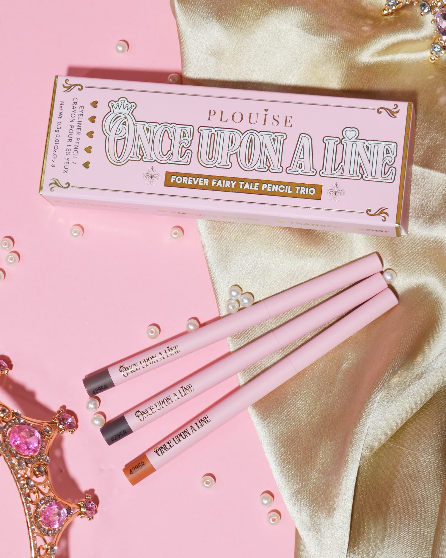 P.Louise Eyeliner Trio - Cool-Toned Neutral Shades, Smudge-Proof