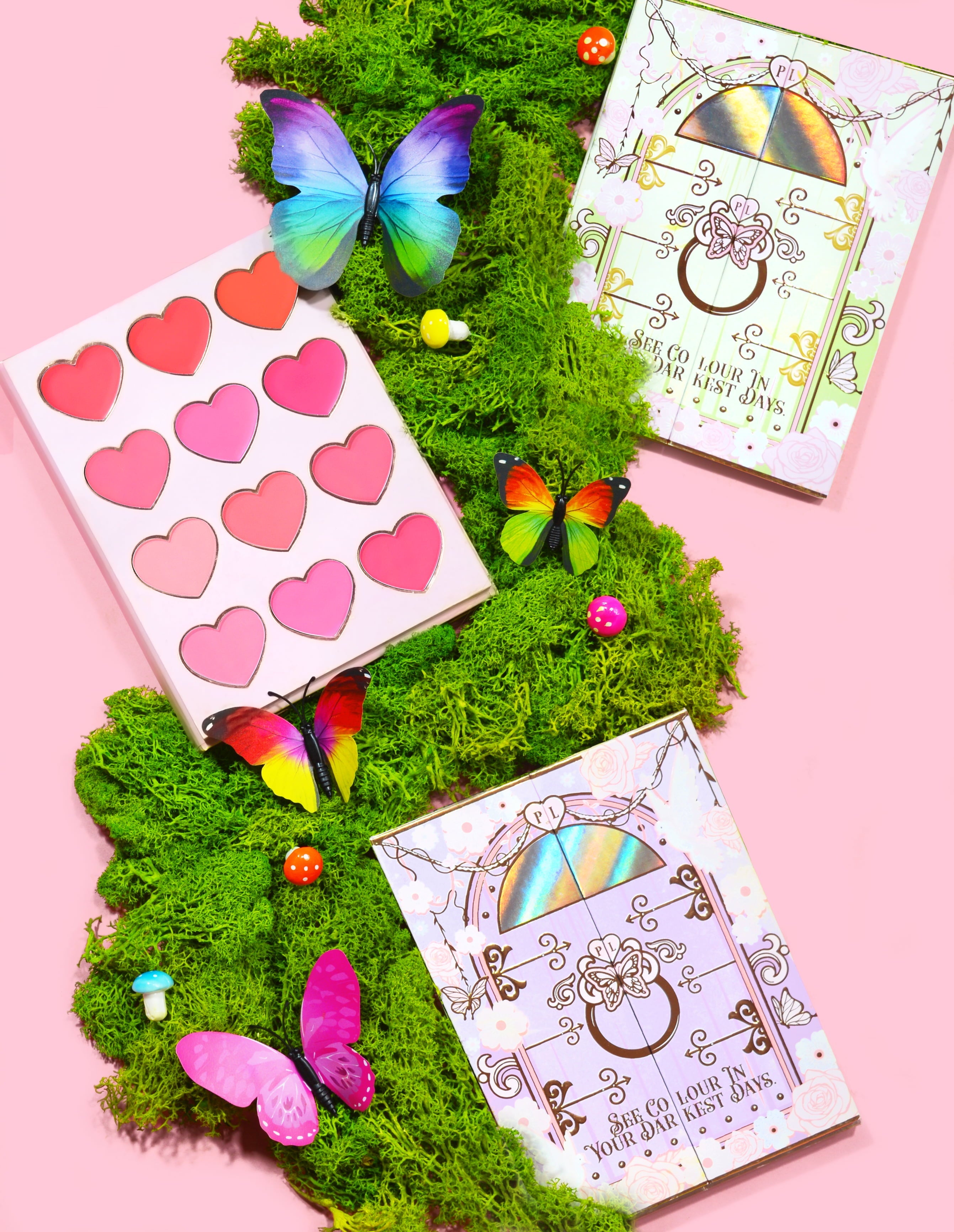P.Louise Cream & Powder Blush Palette - Lilac, Peach & Pink Shades