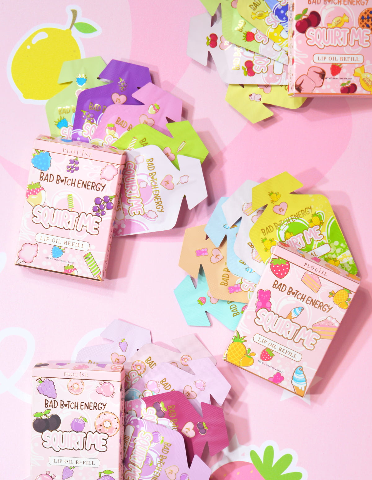 P.Louise Lip Oil Refill Sachets - 5 Top Scents 2ml Pack