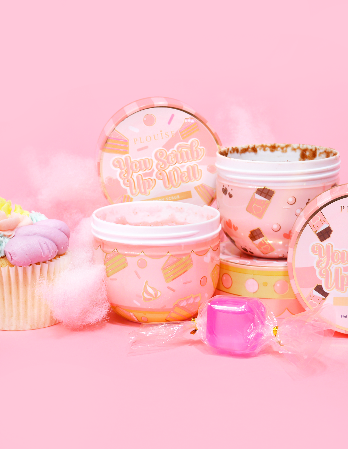 P.Louise Birthday Cake & Chocolate Body Scrub Duo