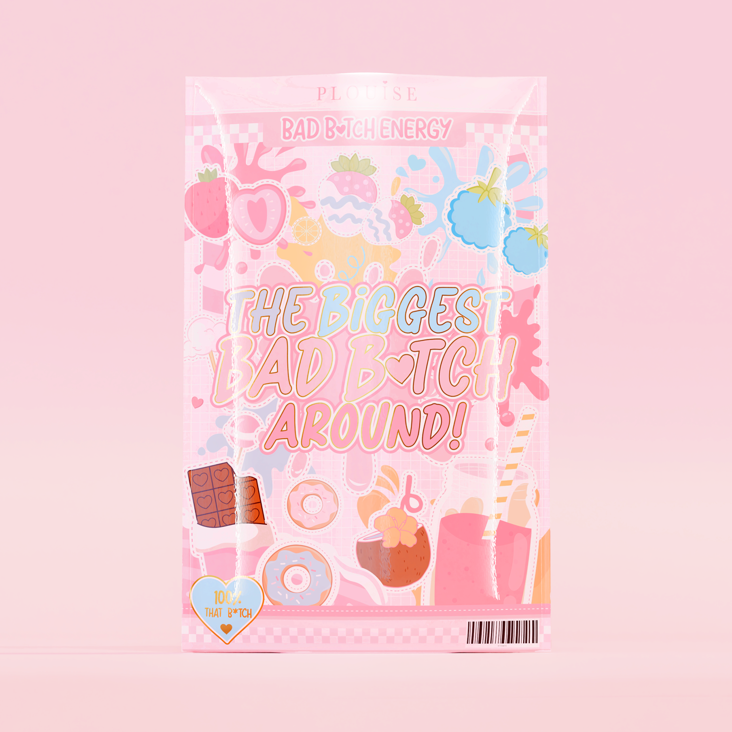 P.Louise Glossy PVC Jelly Makeup Bag - Waterproof & Stylish