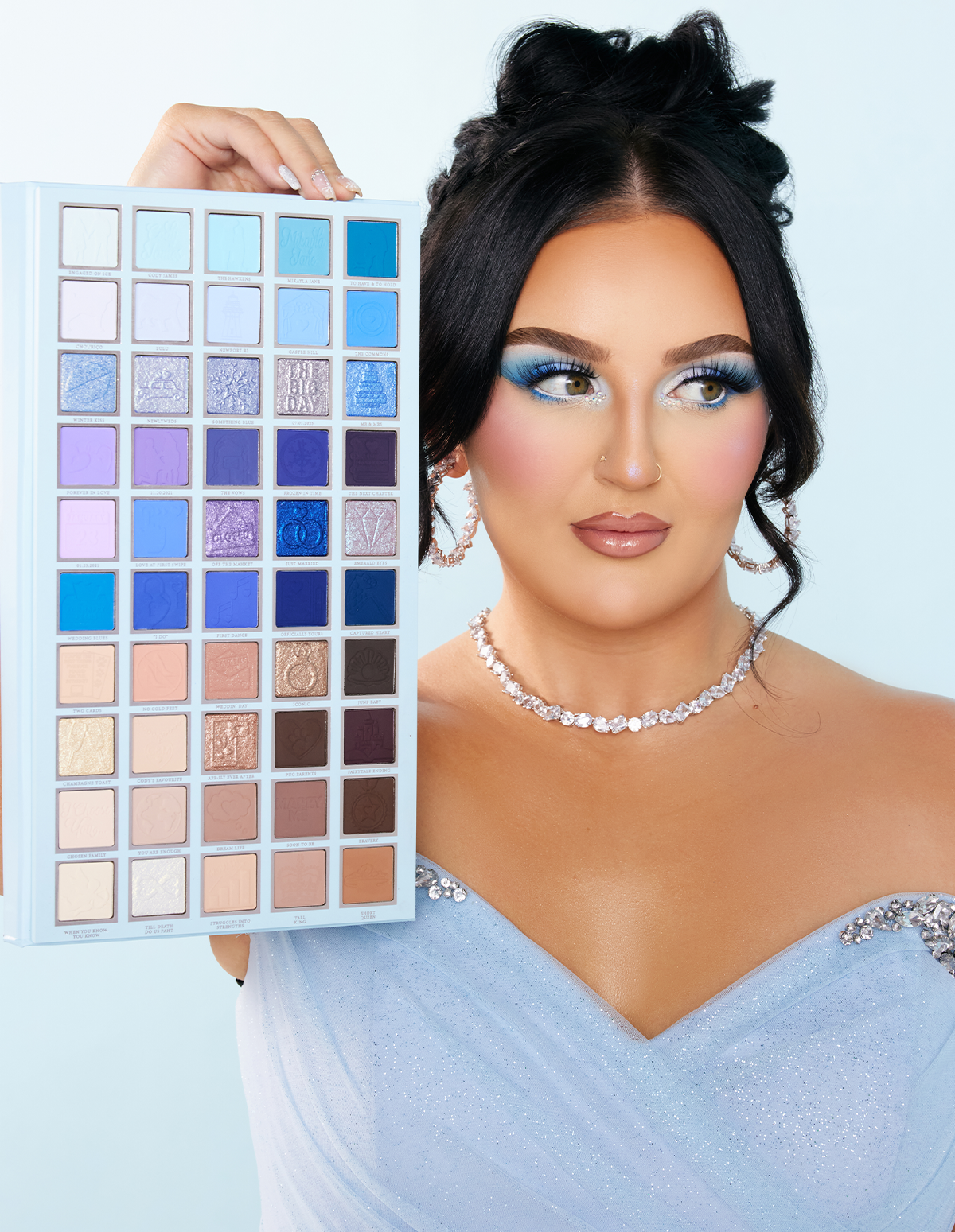 P.Louise x Mikayla Eyeshadow Palette - Icy Blues & Warm Teddy Tones
