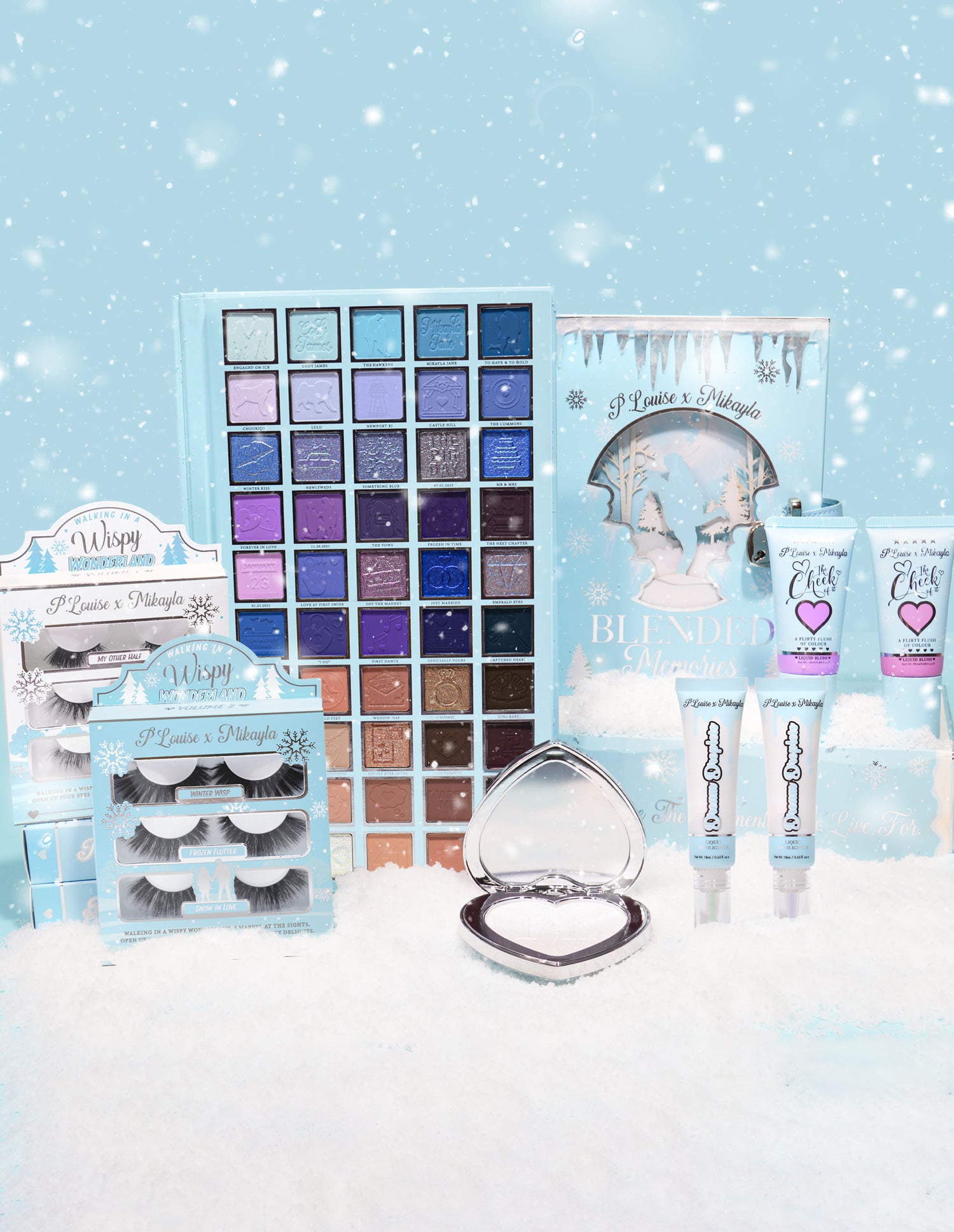 P.Louise x Mikayla Makeup Collection Bundle – Eyeshadow Palette, Lashes & Brushes