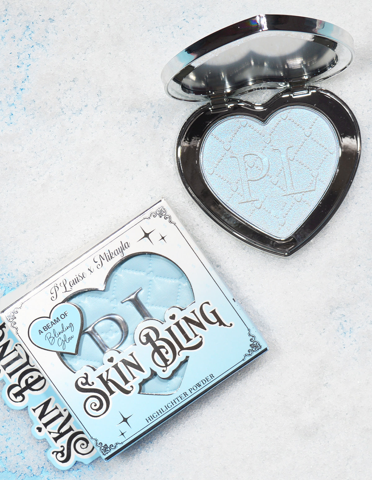 P.Louise x Mikayla Skin Bling Powder Highlighter - Iridescent Blue Glow
