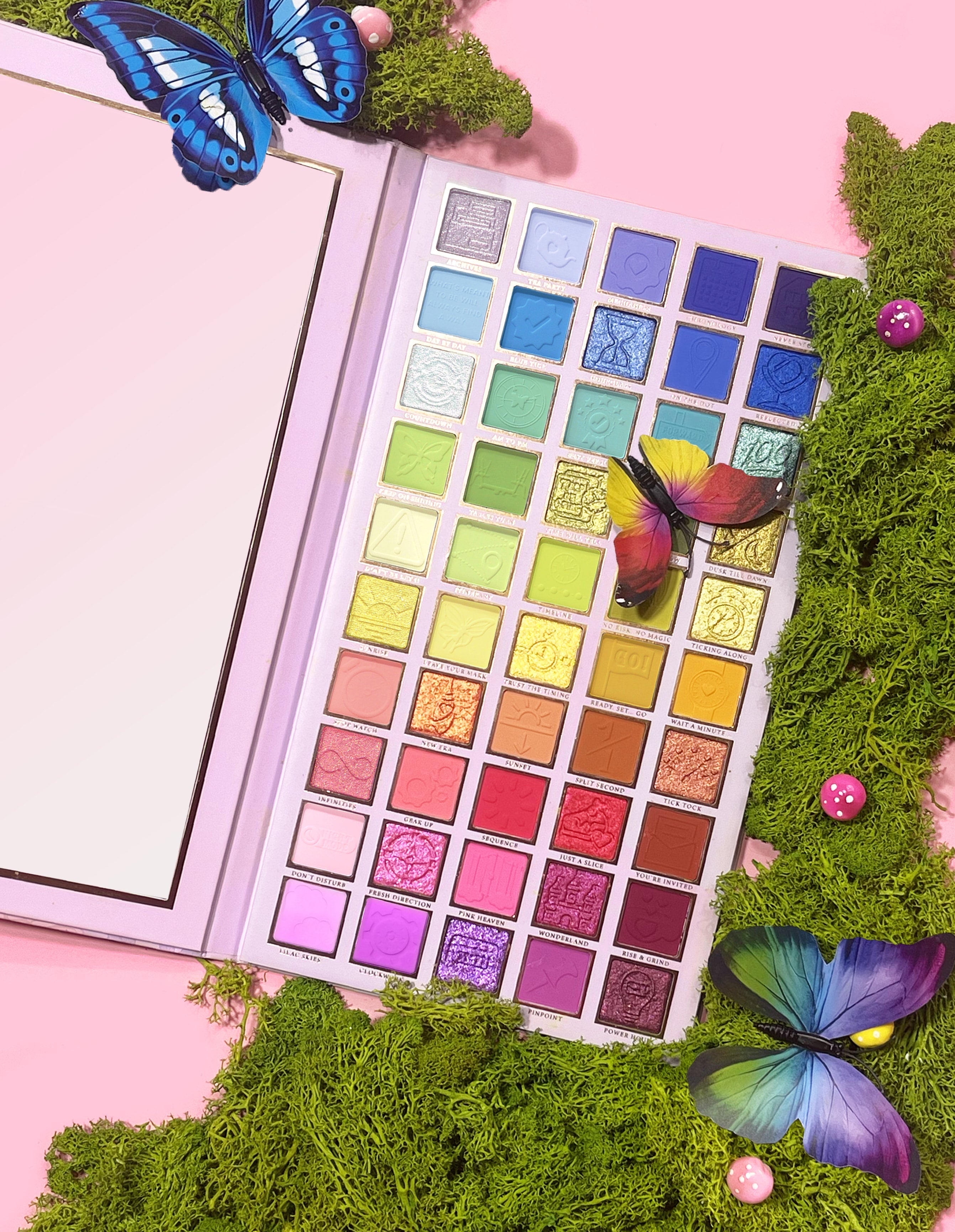 P.Louise AM-PM Eyeshadow Palette - 50 Bold Rainbow Shades