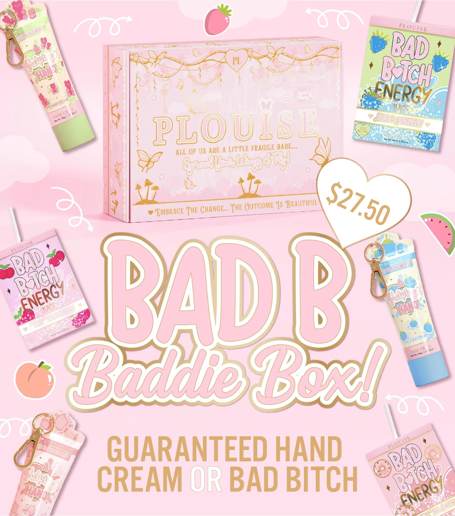 P.Louise Baddie Makeup Box Set - Lip Duo & Hand Cream Bundle