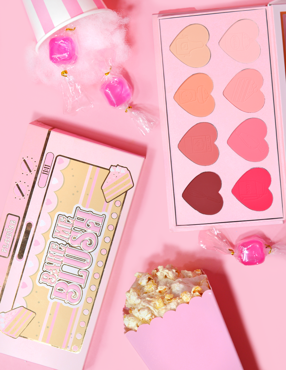 P.Louise Bake Me Blush Palette - 8 Shades, Buttery Smooth Finish